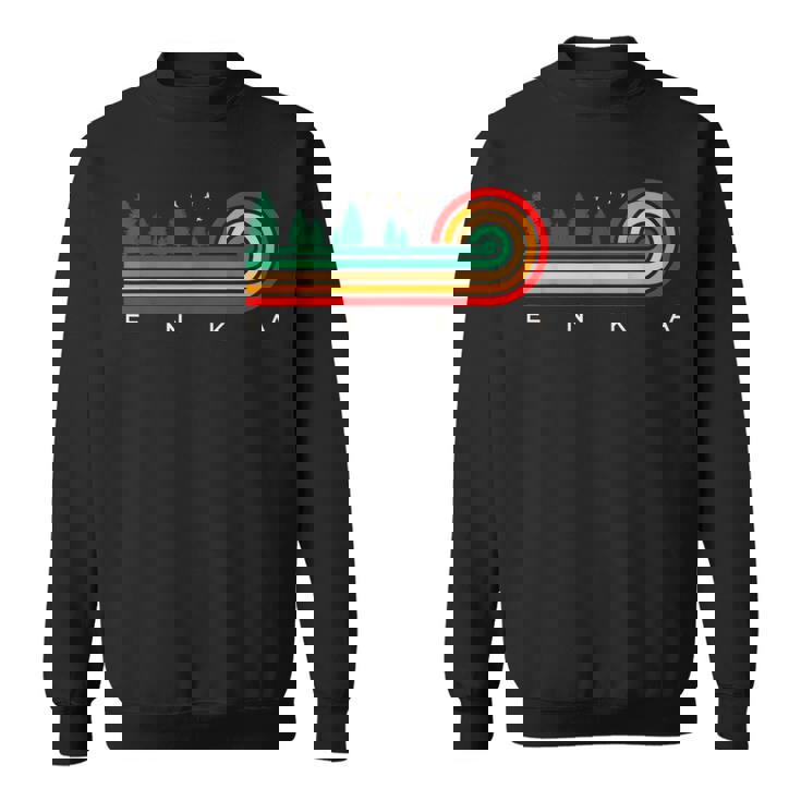 Evergreen Vintage Stripes Enka North Carolina Sweatshirt