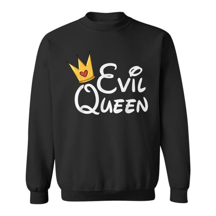 Evil Queen With Crown Black Halloween Costume Sweatshirt