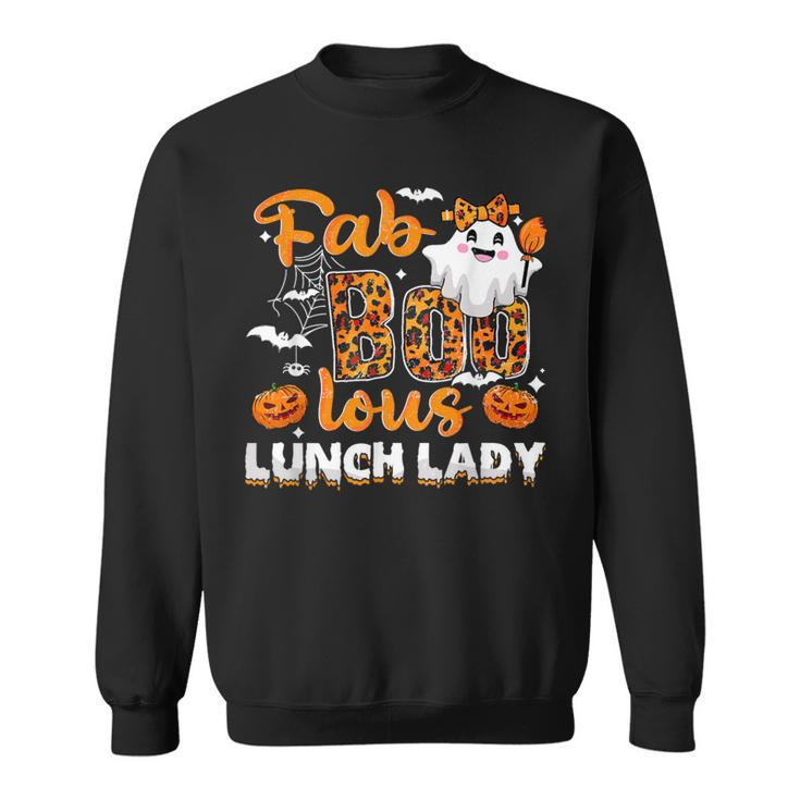 Faboolous Lunch Lady Happy Halloween Pumpkin Matching Sweatshirt