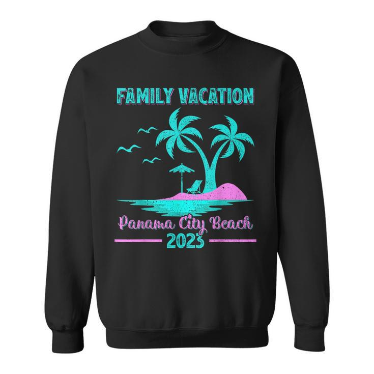 Family Vacation 2023 Palm Tree Florida Panama City Beach  Sweatshirt