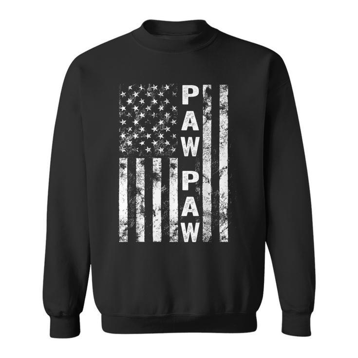 Fathers Day Paw Paw  America Flag Gift For Men  Sweatshirt