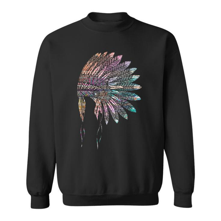 Feathers Headdress Native American Roots Native American Sweatshirt