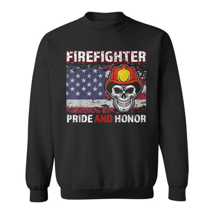 Firefighter Pride And Honor Flag American Fathers Day  Sweatshirt