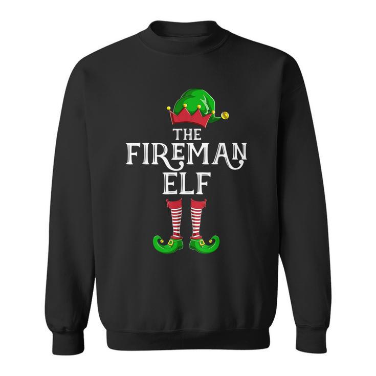 Fireman Elf Matching Family Group Christmas Party Pajama Sweatshirt