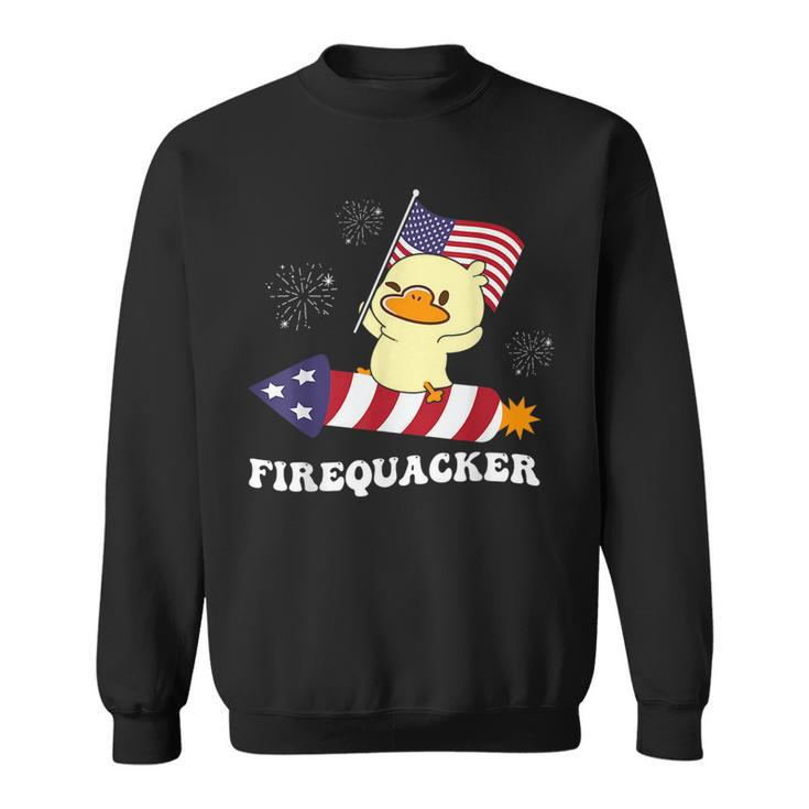 Firequacker Funny Fireworks American Patriotic 4Th July Patriotic Funny Gifts Sweatshirt
