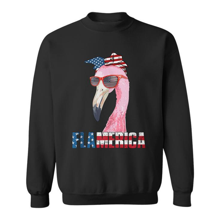 Flamingo 4Th Of July Flamerica Patriotic Sweatshirt
