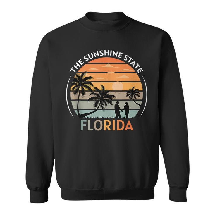 Florida Summer Beach Vintage Sunset  Sweatshirt