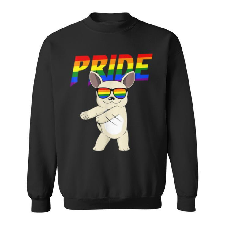 Flossing French Bulldog Lesbian Gay Lgbt Pride  Gifts Sweatshirt