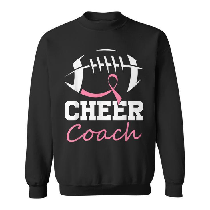 Football Cheer Coach Pink Ribbon Breast Cancer Awareness Sweatshirt