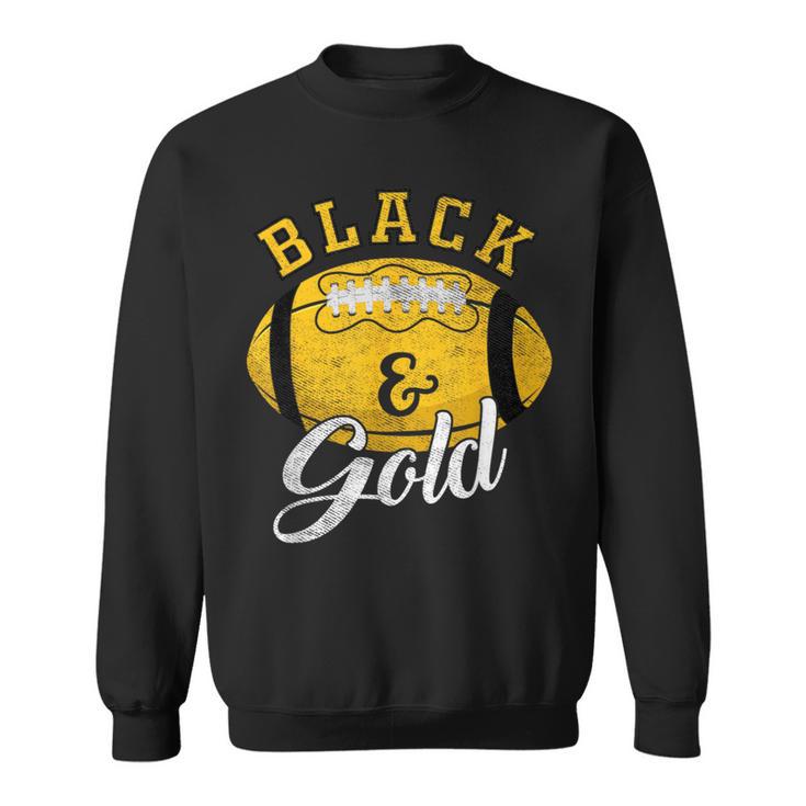 Football Game Day Black And Gold Costume For Football Lover Sweatshirt