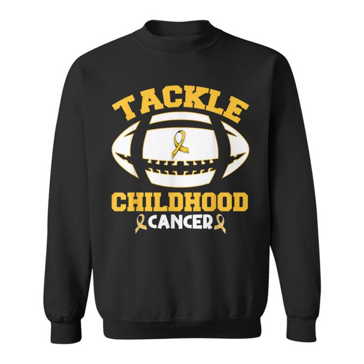 Football Tackle Childhood Cancer Retro Awareness Sweatshirt