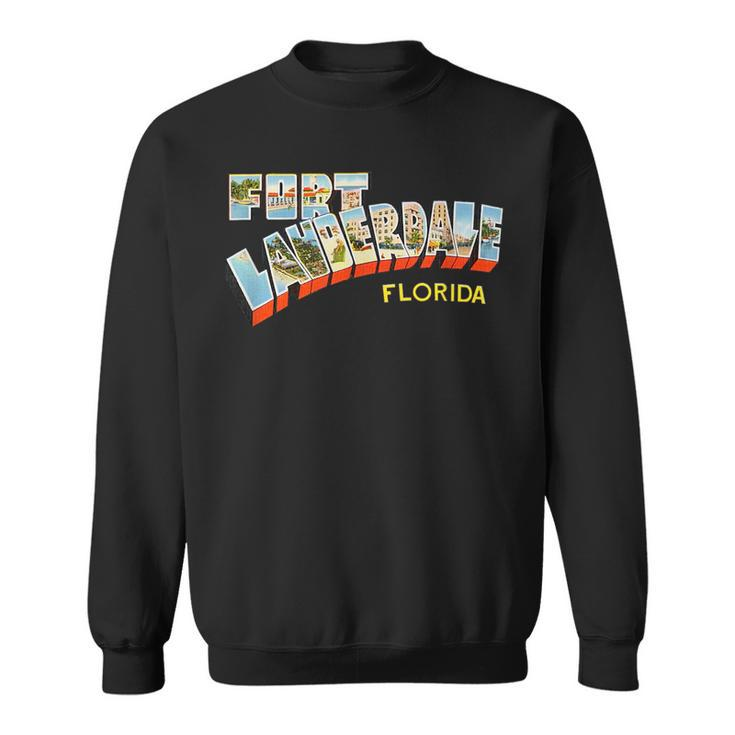 Fort Lauderdale Florida Fl  Vintage Retro T  Sweatshirt