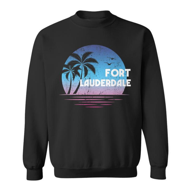 Fort Lauderdale Florida Retro Vintage Distressed  Sweatshirt