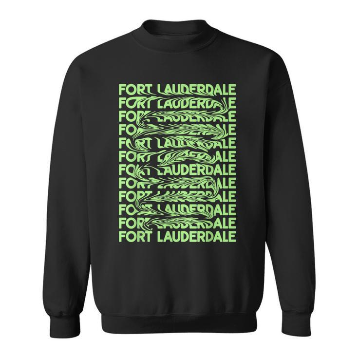 Fort Lauderdale Florida Vintage Psychedelic  Sweatshirt