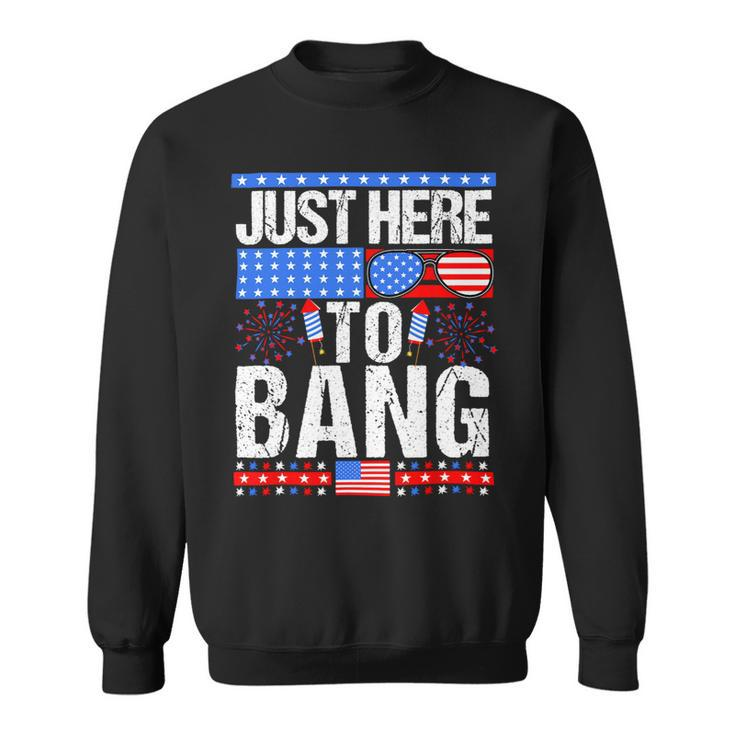 Fourth Of July 4Th Of July Im Just Here To Bang Patriotic Sweatshirt