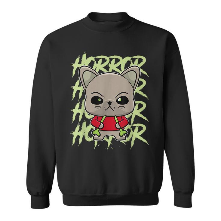 French Bulldog Anime Dog Horror Occult Horror Sweatshirt