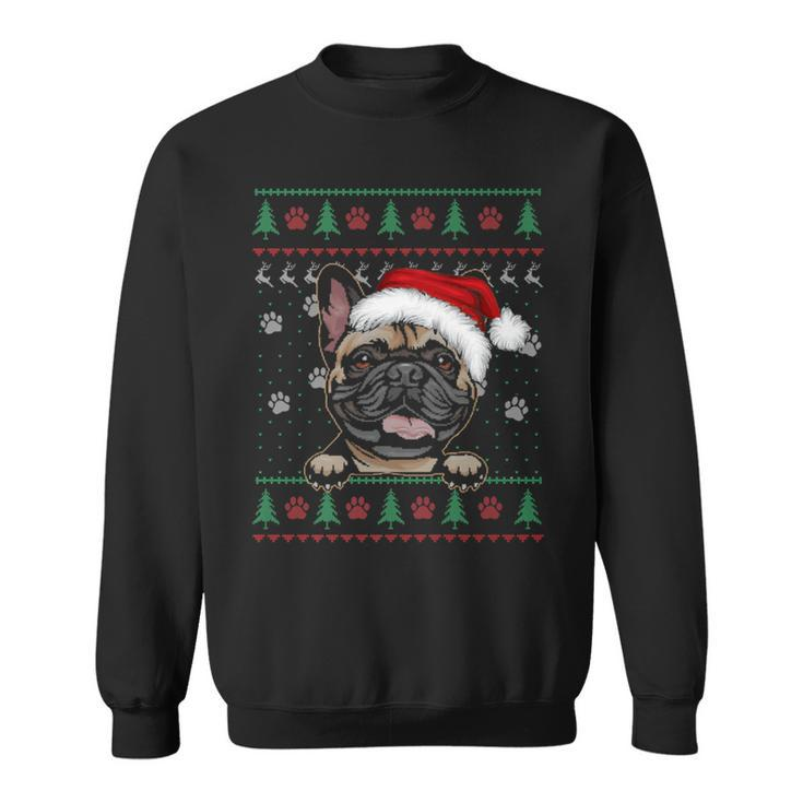 French Bulldog Christmas Ugly Sweater Dog Lover Xmas Sweatshirt