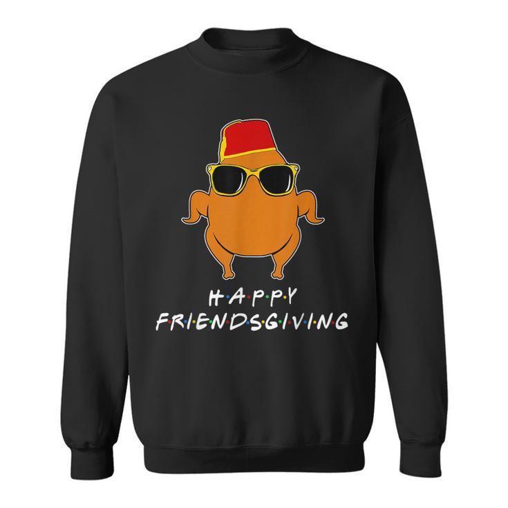Friendsgiving Friends Turkey Head Thanksgiving Squad Sweatshirt