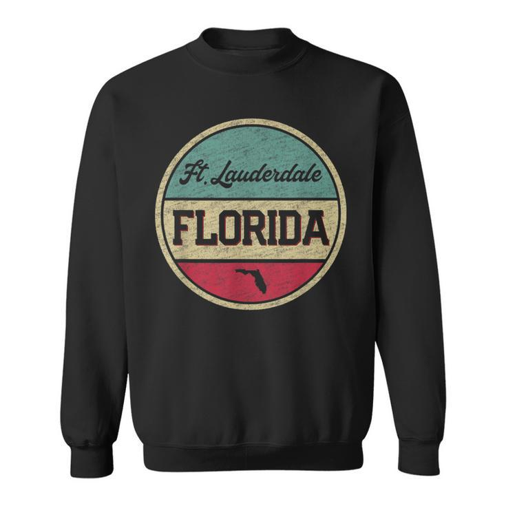 Ft Fort Lauderdale Florida Vintage 70S 80S Retro Style  Sweatshirt