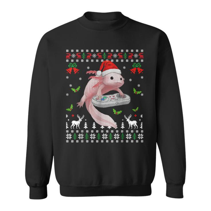 Fun Axolotl Gamer Axolotl Lover Ugly Christmas Sweater Sweatshirt