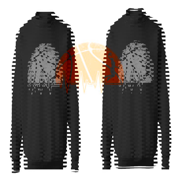 Basketball Heartbeat Basketball Player Sweatshirt