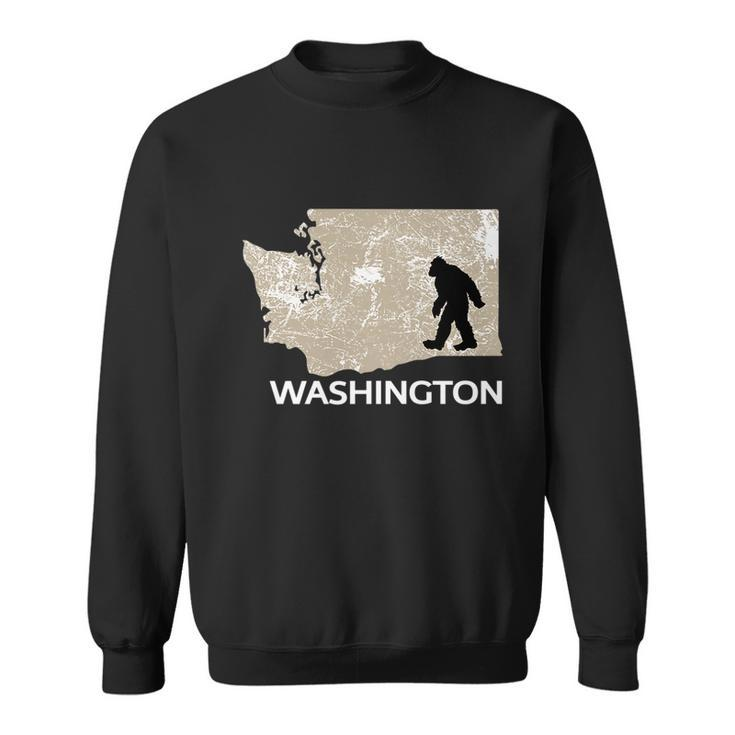 Funny Bigfoot I Believe Loves Washington Wa Sasquatch Sasquatch Funny Gifts Sweatshirt