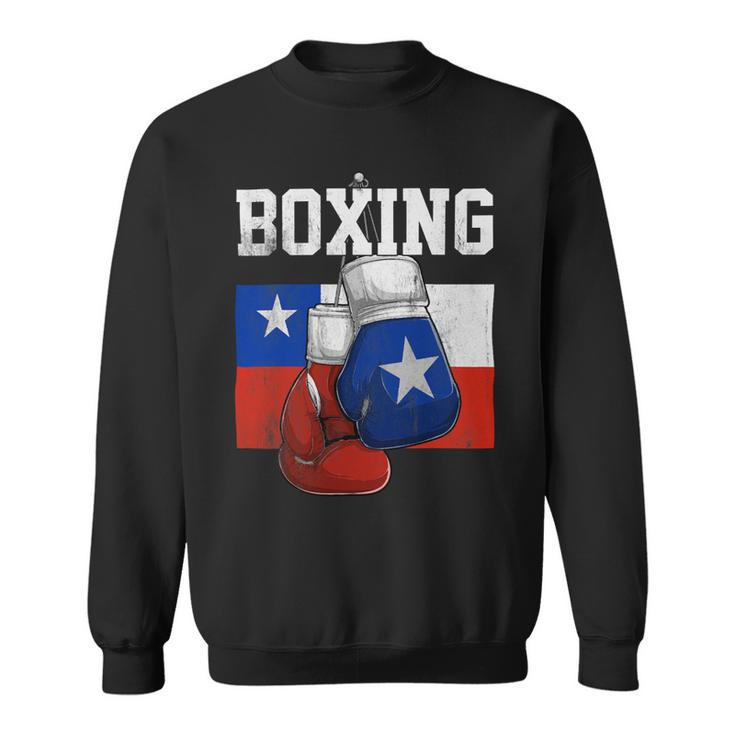 Funny Boxing Chilean Boxing Gloves Boxer Boxing Lover Chile Flag Sweatshirt