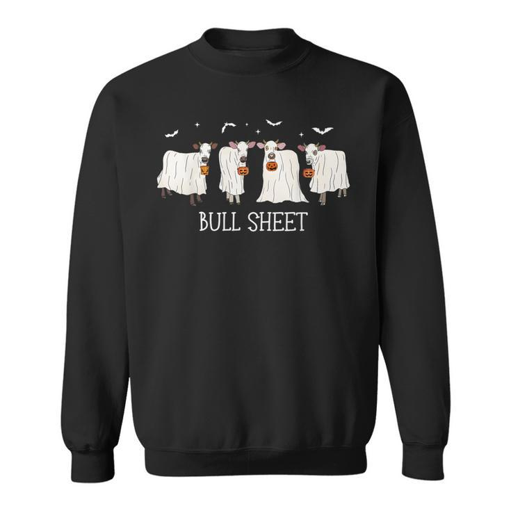 Bull Sheet Ghost Cow Halloween This Is Bull Sheet Sweatshirt