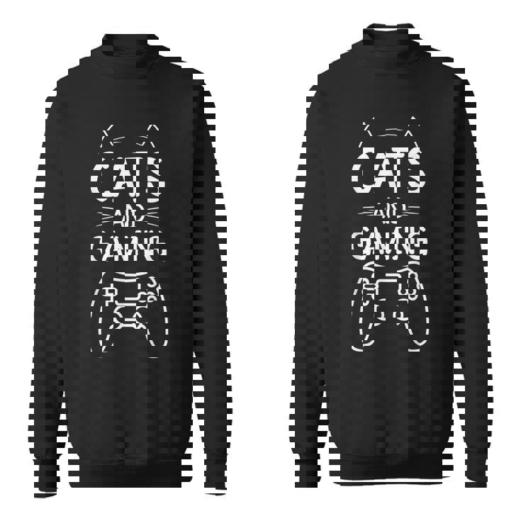 Funny Cat & Gaming Lover Novelty Kitten Gamer Sweatshirt Funny Cat & Gaming Lover Novelty Kitten Gamer Sweatshirt