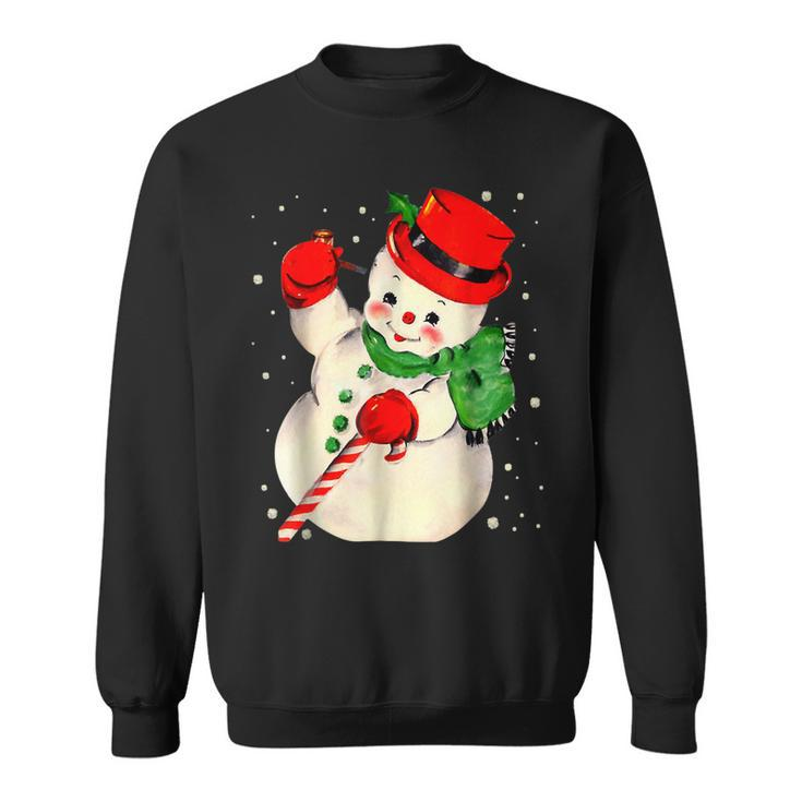 Christmas Snowman Matching Family Pajama Xmas Vintage Sweatshirt