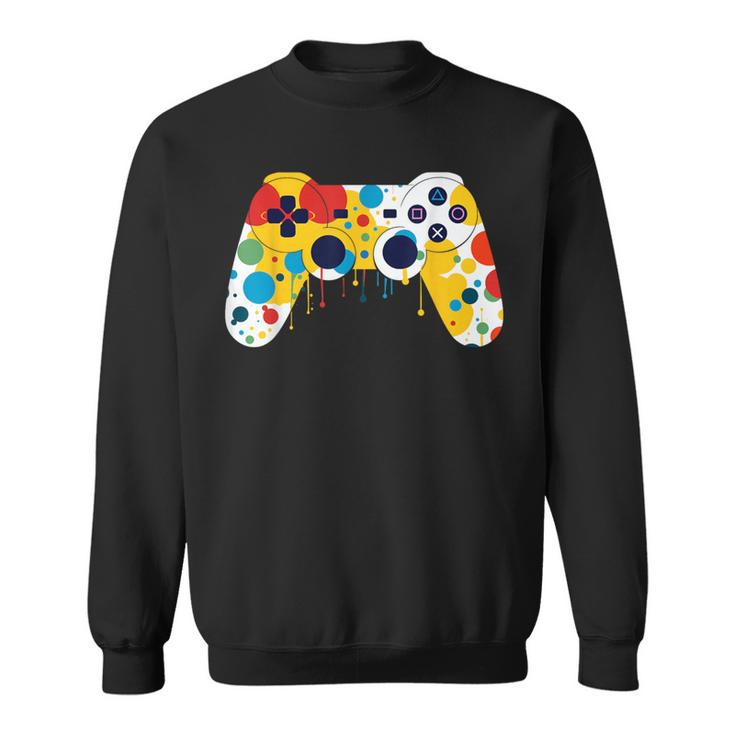 Colourful Polka Dot International Dot Day Video Game Sweatshirt