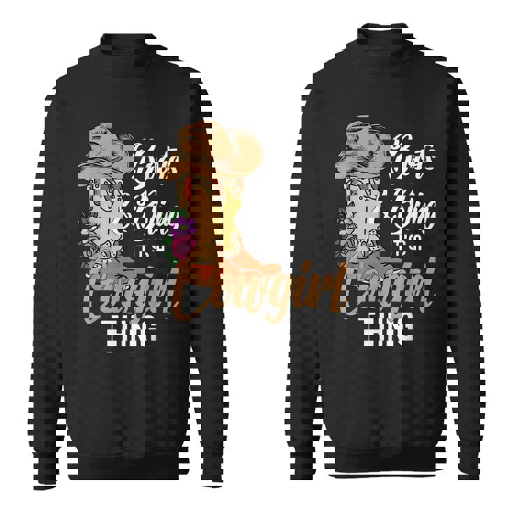 Funny Cowgirl Boots Bling Women Cute Love Country Life Sweatshirt