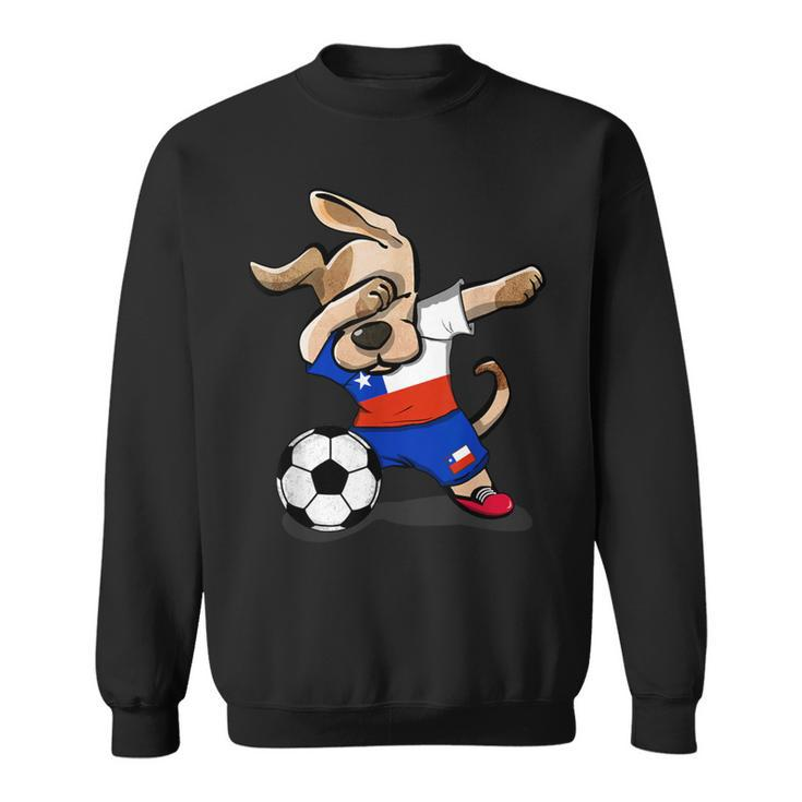 Dabbing Dog Chile Soccer Jersey Chilean Football Lover Sweatshirt