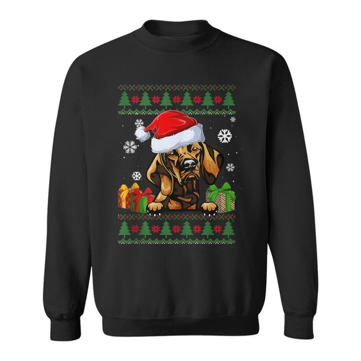 Dog Lovers Vizsla Santa Hat Ugly Christmas Sweater Sweatshirt