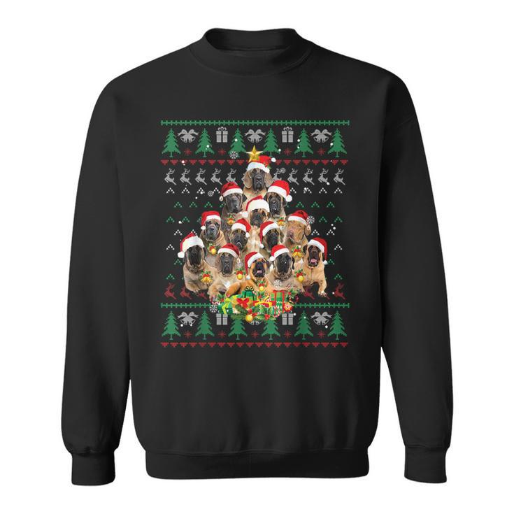 English Mastiff Christmas Tree Ugly Sweater Xmas Sweatshirt