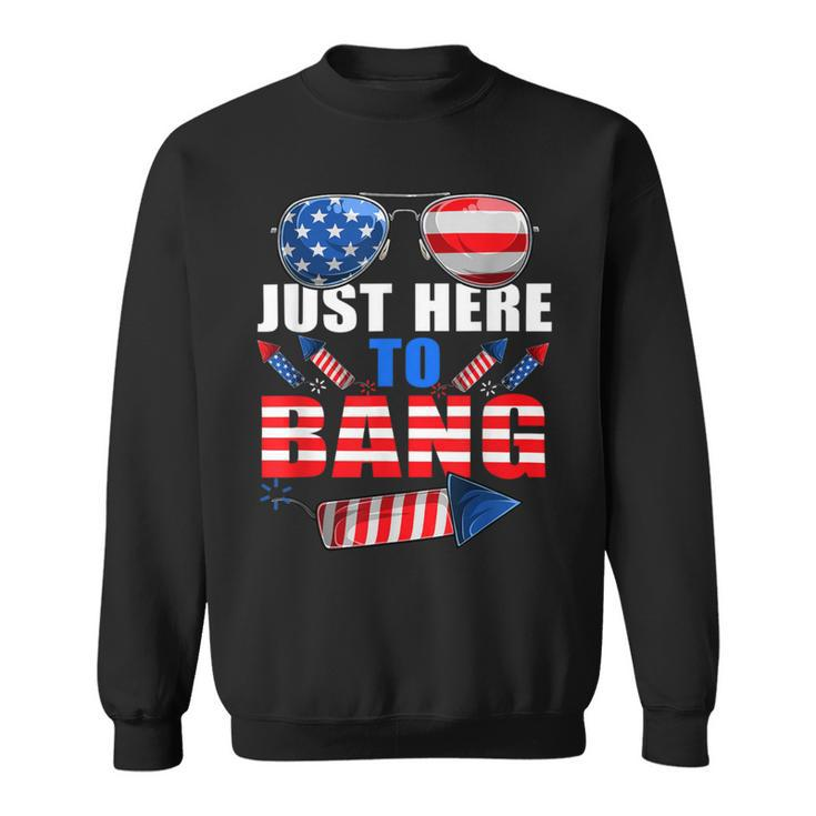Funny Firework 4Th Of July Just Here To Bang Sweatshirt