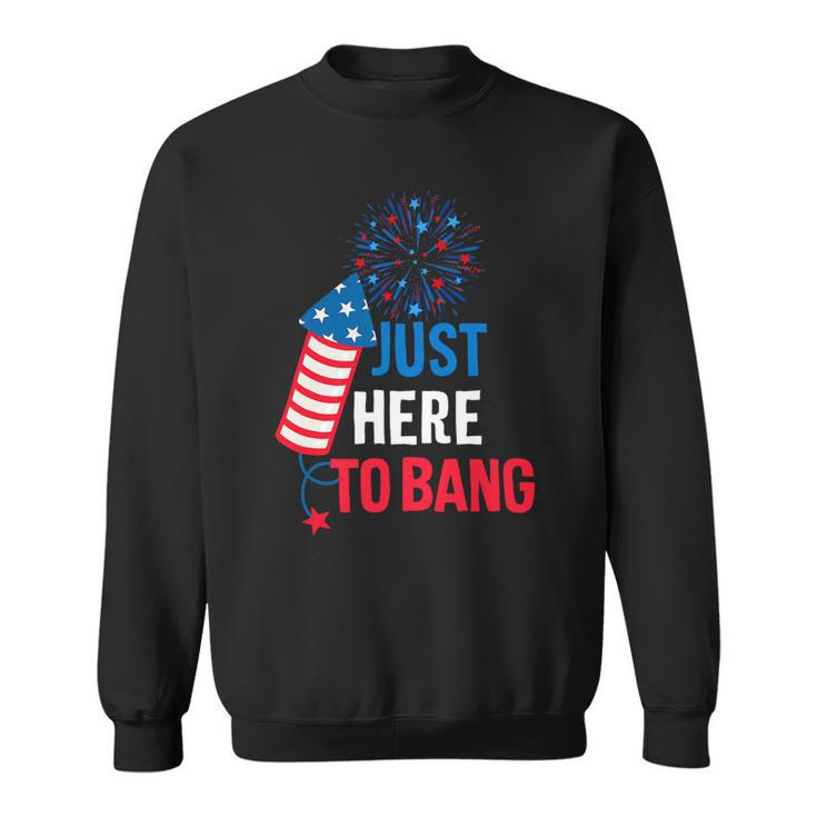 Funny Fourth Of July 4Th Of July Im Just Here To Bang 9 Sweatshirt