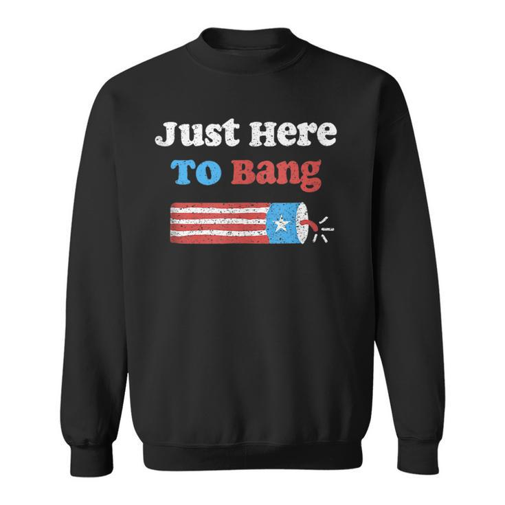 Funny Fourth Of July 4Th Of July Im Just Here To Bang Gift Sweatshirt