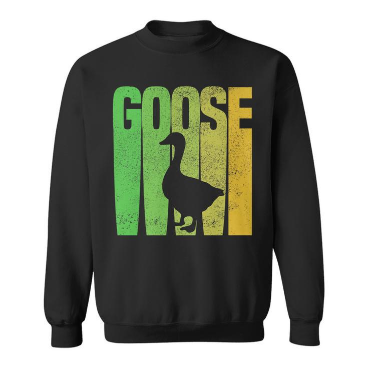 Funny Goose Designs For Kids Retro Grey Whisperer Farm Bird   Sweatshirt