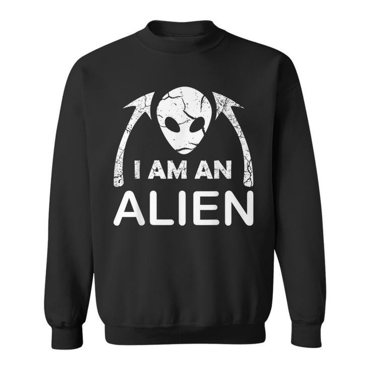 Funny Halloween Gift Alien Costume Boys Girls I Am An Alien  Sweatshirt