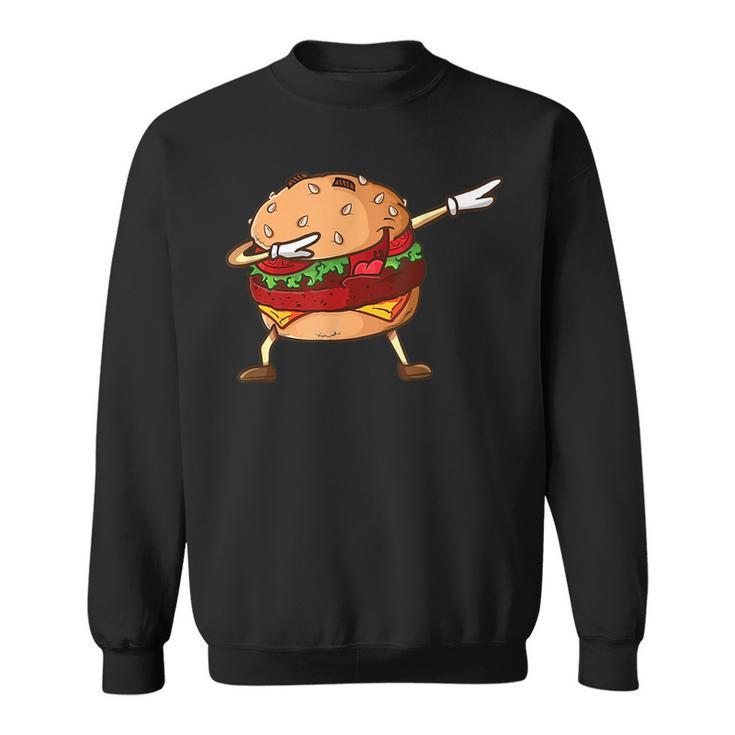Funny Hamburger Dabbing Cheeseburger Lover Dabbing Ideas  Sweatshirt