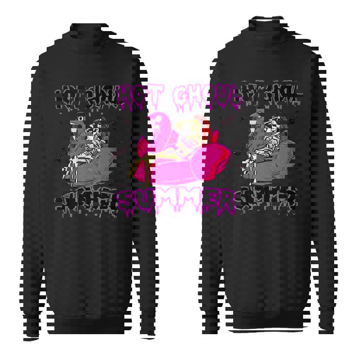 Funny Hot Ghoul Summer Creepy Beach Summer Goth Vacation Creepy Funny Gifts Sweatshirt