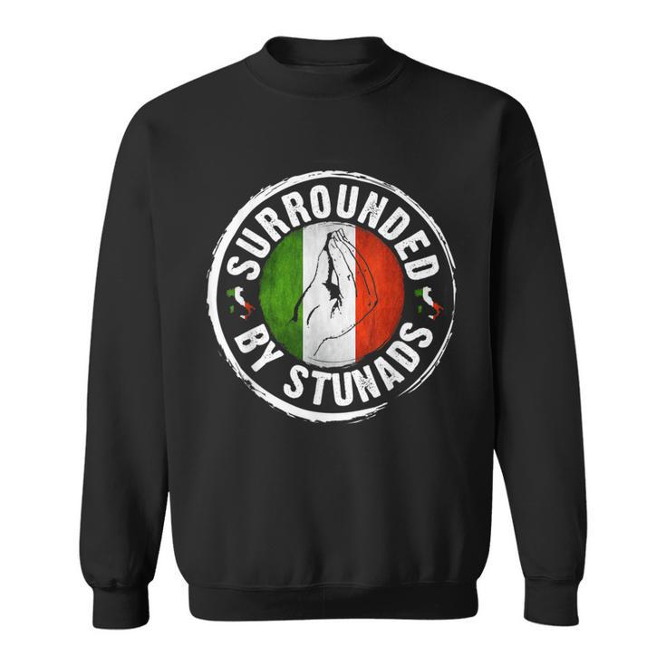 Funny Italian Hand Gesture Surrounded By Stunads Sayings  Sweatshirt