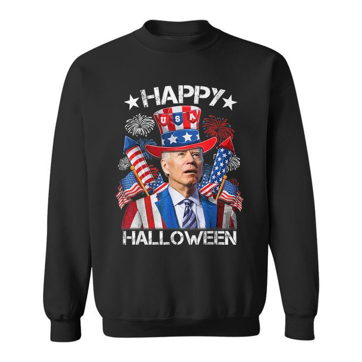 Funny Joe Biden 4Th Of July  Happy Halloween Firework  Sweatshirt