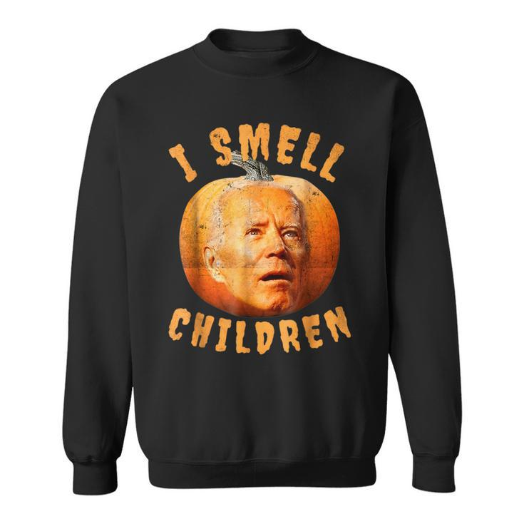 Joe Biden Halloween Pumpkin Confused I Smell Children Sweatshirt