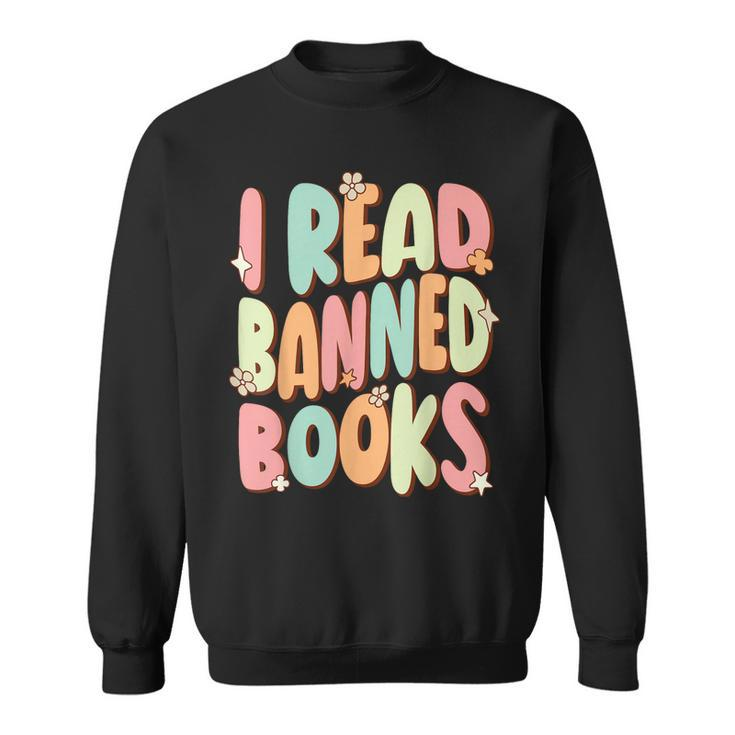 Funny Librarian Freedom Reader Grunge I Read Banned Books Sweatshirt