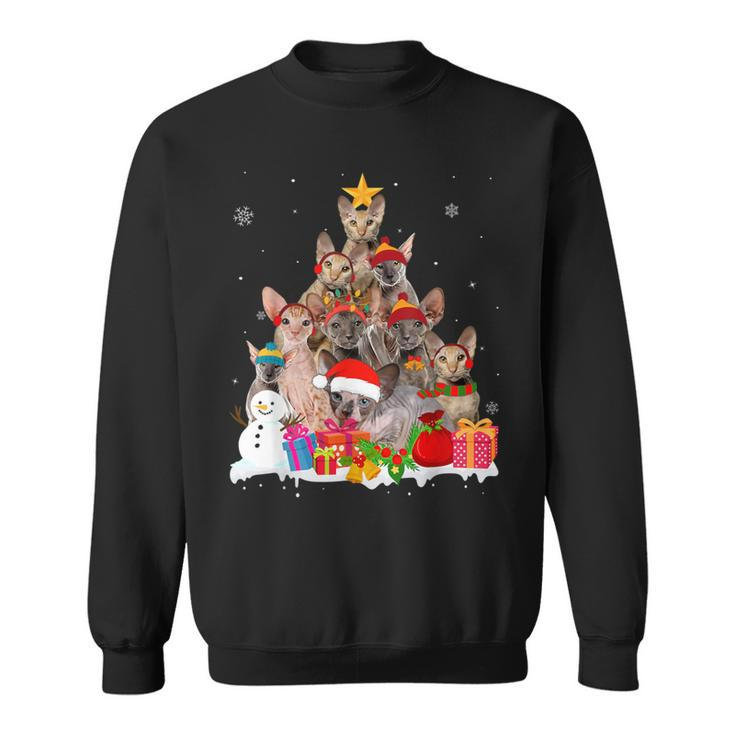 Peterbald Christmas Tree Pet Cat Lover Sweatshirt