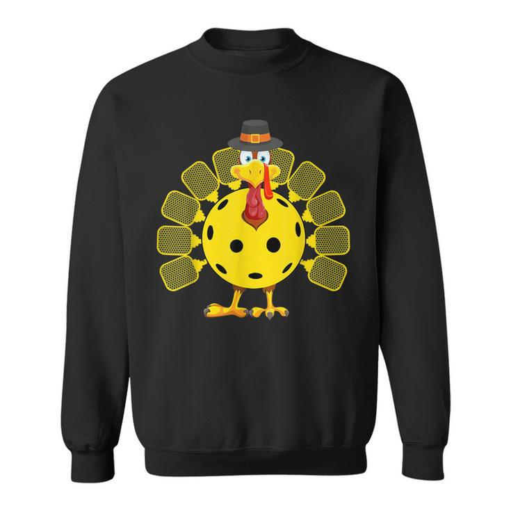 Pickleball Thanksgiving Golf Ball Turkey Lover Sweatshirt