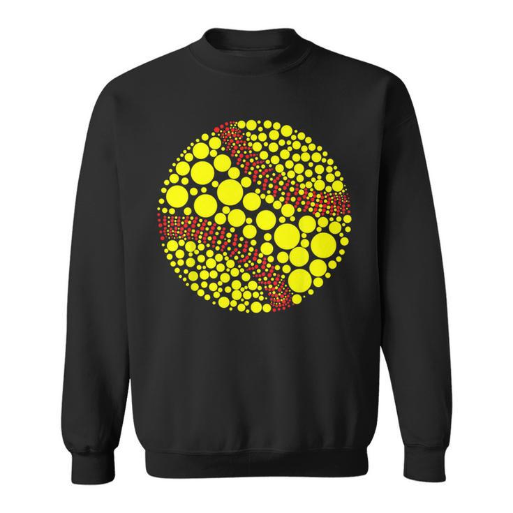 Polka Dot Softball Lover Player International Dot Day Sweatshirt