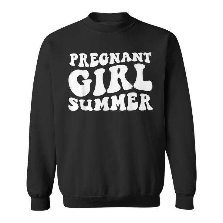 Funny Pregnancy Reveal Pregnant Girl Summer Baby Shower Summer Funny Gifts Sweatshirt
